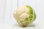 Cauliflower Vegetable Isolated On White Stock Photo