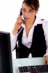 Portrait Of Businesswoman In Office Stock Photo