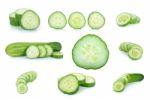 Cucumber Isolated On The White Background Stock Photo