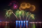 Seoul International Fireworks Festival In Korea Stock Photo