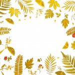 Frame From Yellow Leaves And Dry Leaves And Flower On White Background Stock Photo