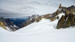 View From Monte Bianco (mont Blanc) Valle D'aosta Italy Stock Photo