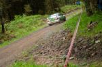 N. Henry Driving Subaru Impreza Stock Photo