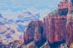 View From The North Rim Of The Grand Canyon Stock Photo