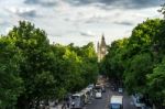 View Along The Embankment Towards Big Ben And The Houses Of Parl Stock Photo