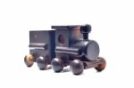 Children Toy Train Made Of Wood Stock Photo