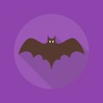 Halloween Flat Icon. Bat Stock Photo