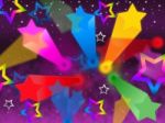 Colorful Stars Background Means Rainbow Space And Bright
 Stock Photo