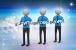 3d People Showing The Business Aims Stock Photo