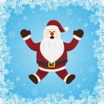 Christmas Santa Claus Snow Background Stock Photo