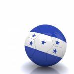 Honduras Flag Soccer Ball Isolated White Background Stock Photo