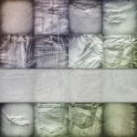 Collage Set Of Jeans Background With Blank For Text Stock Photo