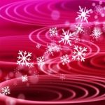 Red Rippling Background Means Ripples Circles And Snowflakes
 Stock Photo