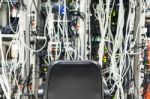 Chair In The Server Room  Stock Photo