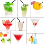 Cocktails Collage Stock Photo