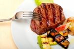 Grilled Beef Filet Mignon Stock Photo