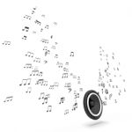 Speaker And Musical Hi-fi Shows Music Audio Or Sound System Stock Photo