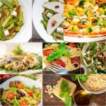 Healthy And Tasty Italian Food Collage Stock Photo