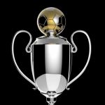 Soccer Golden Award Trophy Stock Photo