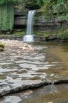 View Of Askrigg Waterfall In The Yorkshire Dales National Park Stock Photo