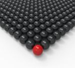 Leading Metallic Ball Showing Leadership Or Acheiving Stock Photo