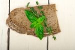 Bread Basil And Thyme Stock Photo