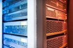 Storage Servers In Data Room Domestic Room Stock Photo