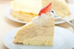 Crepe Pancake Cake Stock Photo