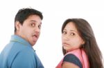 Couple Get Caught Stock Photo