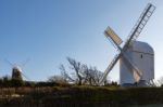 Clayton, East Sussex/uk - January 3 : Jack And Jill Windmills On Stock Photo