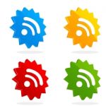 Set Of Rss Icon Stock Photo