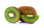 Kiwi Fruit Isolated On A White Background Stock Photo