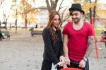 Young Couple With Baby Stock Photo