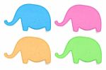 Elephant Paper Craft Stick Stock Photo