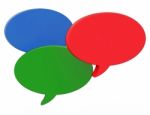 Blank Speech Balloons Shows Copyspace For Thought Chat Or Idea Stock Photo