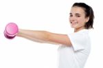 Beautiful Young Girl Working Out Stock Photo