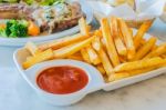 Fried Potato Stock Photo