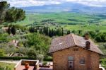 Overlooking Val D'orcia Tuscany Stock Photo