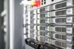 Storage Servers In Data Room Domestic Room Stock Photo