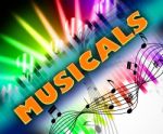 Musicals Word Means Sound Track And Acoustic Stock Photo