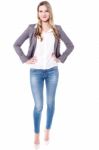 Full Length Image Of Beautiful Woman Stock Photo