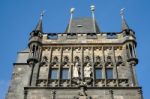 Entrance Tower To Charles Bridge In Prague Stock Photo