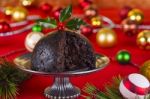 Christmas Pudding Stock Photo