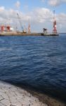 Shipyard In Lisbon Stock Photo