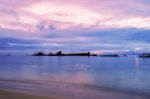 Sunk Shipwrecks At Tangalooma Island In Moreton Bay Stock Photo