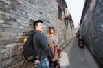 Thai Lover Traveler In Hutong Stock Photo