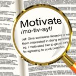 Motivate Definition Magnifier Stock Photo