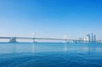 Gwangan Bridge And Haeundae In Busan,korea Stock Photo