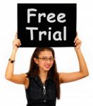 Free Trial On Blackboard Stock Photo