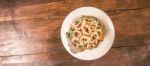 Deep Fried Calamari Rings And Salad Stock Photo